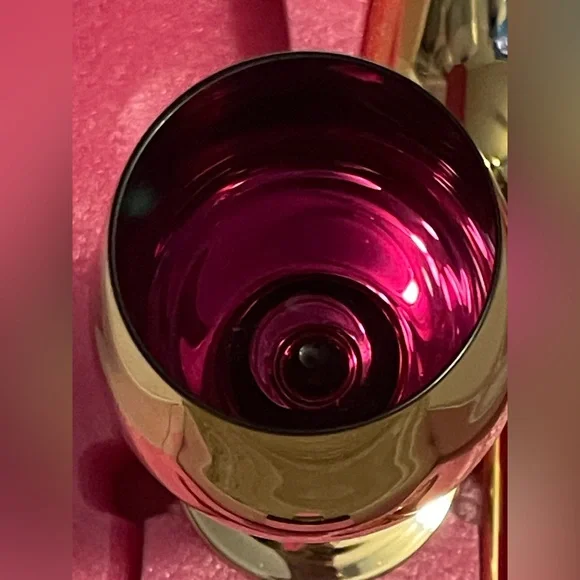 NEW: BARBIE DREAM HOUSE 60th Dragon Glassware 17.5 OZ Set of Two Gold Glasses - Picture 6 of 6